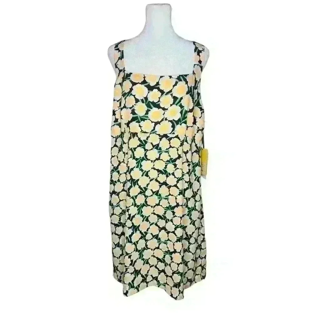 NWT Diane Von Furstenberg x Target Yellow Floral Mini Dress Women's Size 16